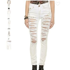 One Teaspoon Dirty White Yardbird Jeans